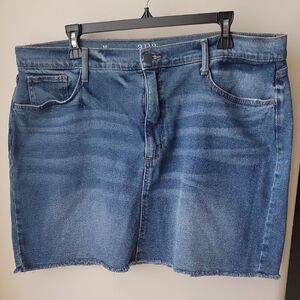 a.n.a Blue Denim Pencil Skirt
